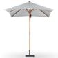 Four Hands Baska 7" x 9.8" Outdoor Rectangular Umbrella without Base in Arashi Salt, , large