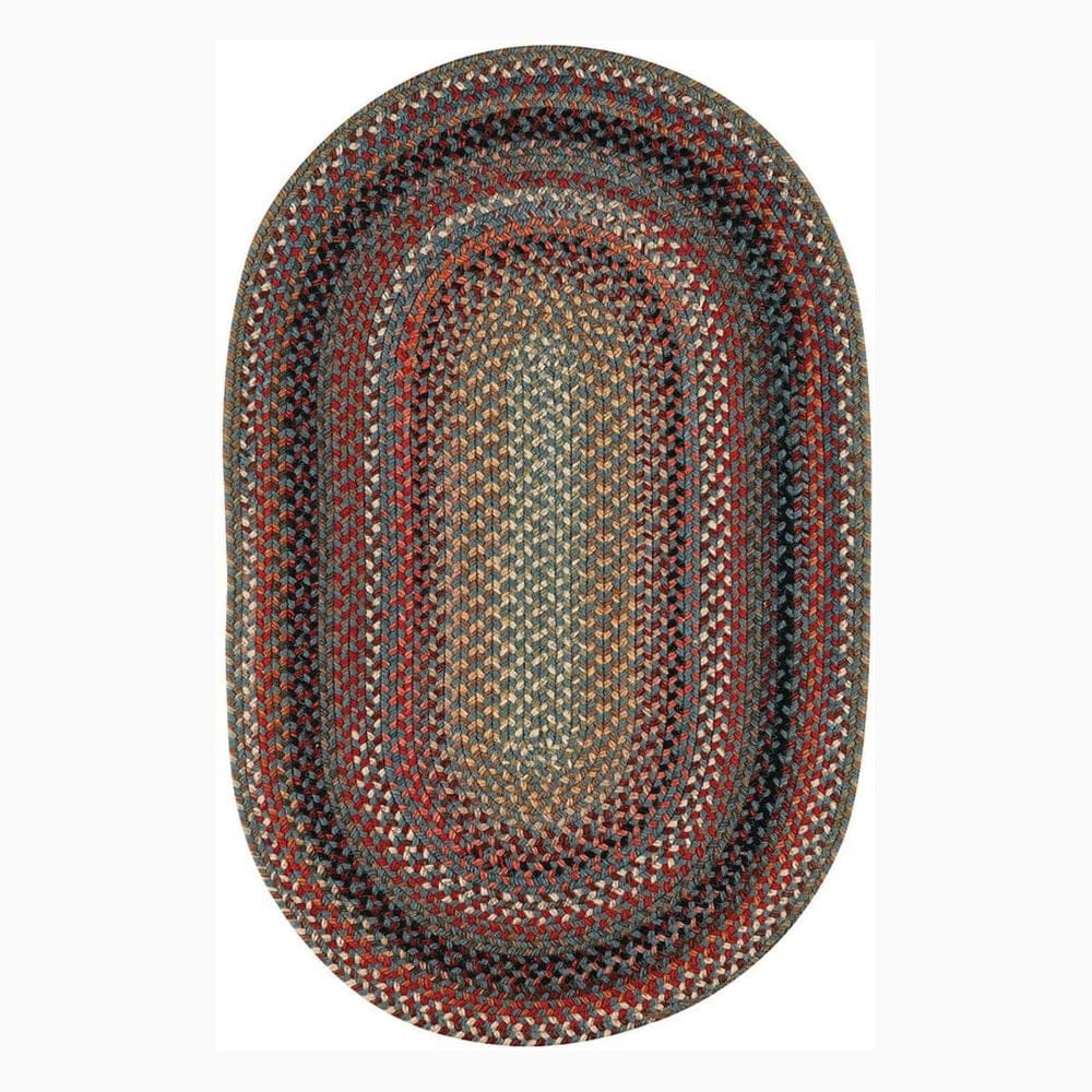 Capel Americana 0346-400 2"3" x 4" Oval Colony Blue Area Rug, , large