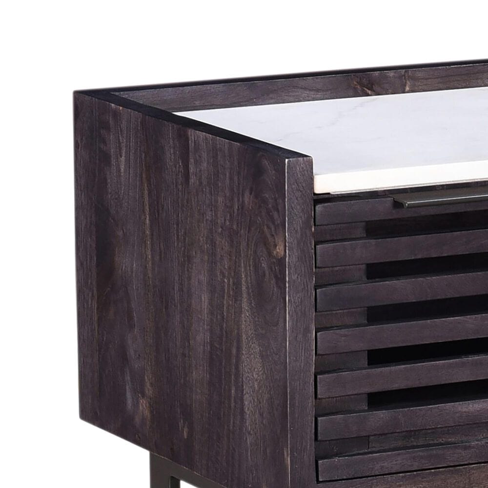 Moe&#39;s Home Collection Paloma 1-Drawer Nightstand in Charcoal Grey and White, , large