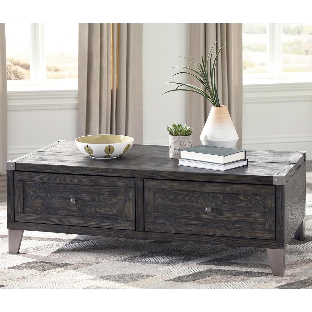 Ashley Todoe Lift Top Cocktail Table in Dark Gray, , large