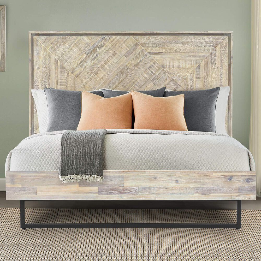 Blue River Peridot King Platform Bed in Natural Acacia, , large