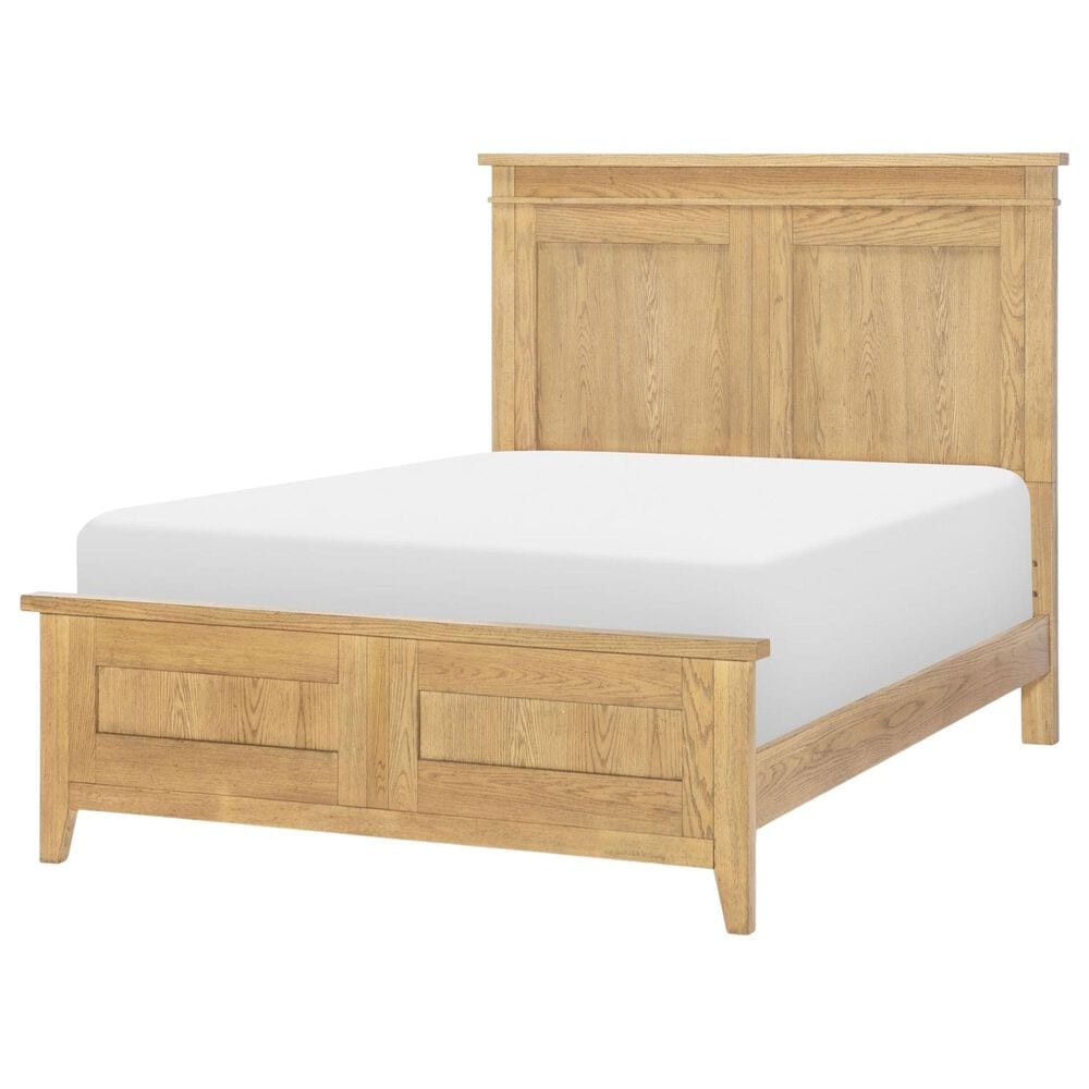 St Claire Home Today's Traditions 5 Piece Full Platform Panel Bedroom Set in Natural Hickory, , large