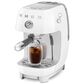 SMEG Retro Style 47 Oz Espresso and Cold Brew Coffee Machine in White, , large