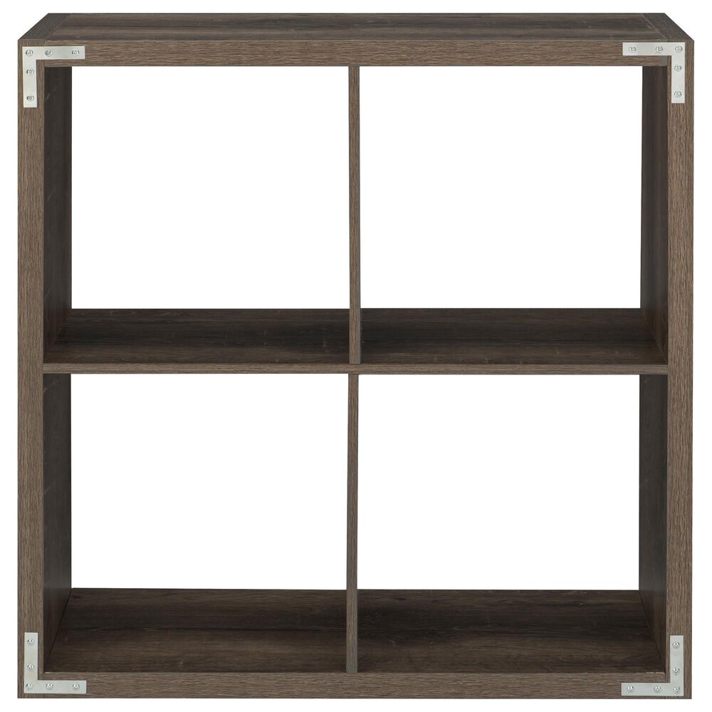 Linon Home Decor Galli 4-Shelf Bookcase in Grey, , large
