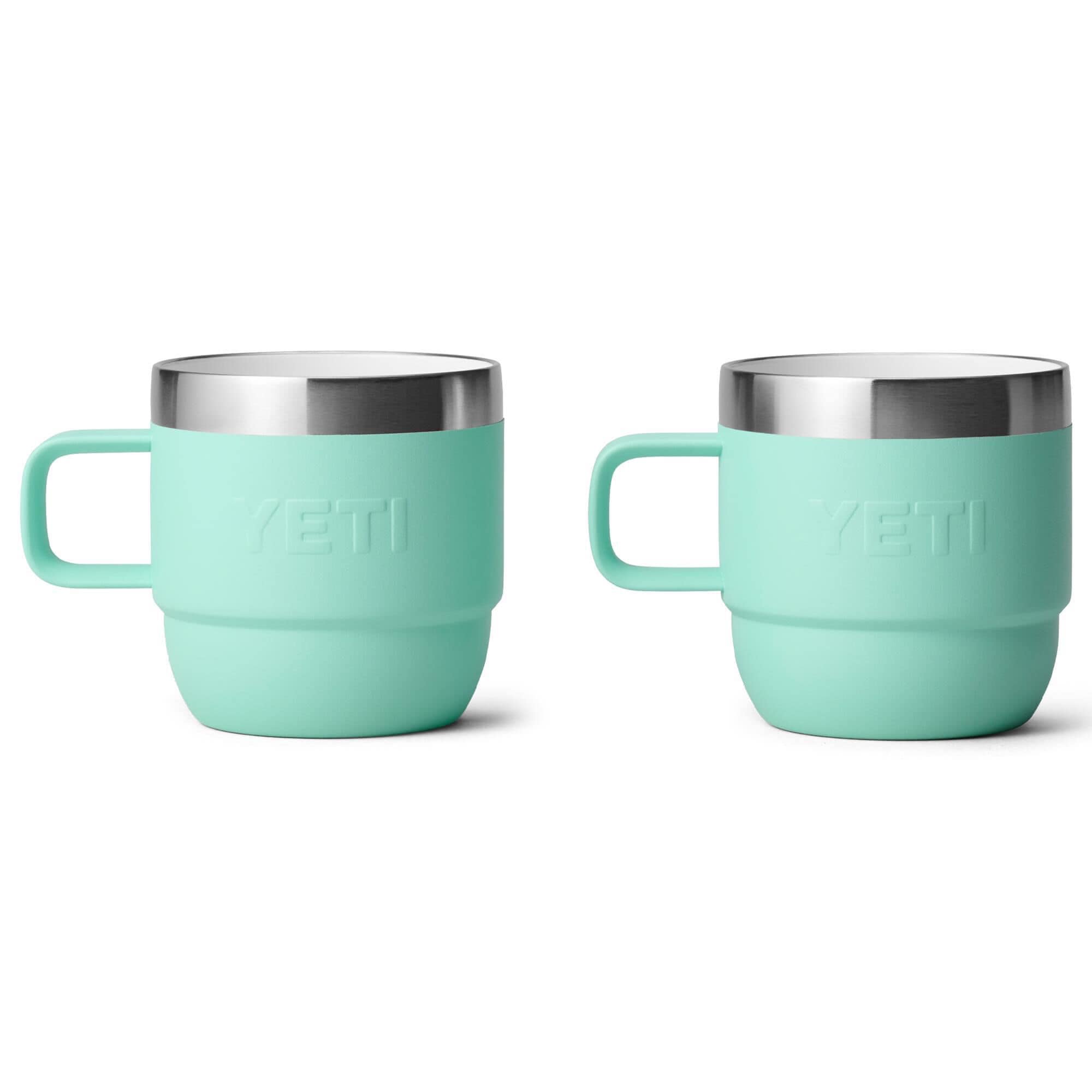 YETI Rambler 6 Oz Stackable Mug in Seafoam and Stainless Steel (Set of 2)