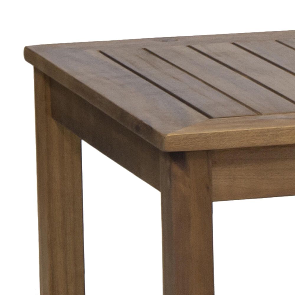 Hearth and Haven Laurel 2-Piece Patio Conversation Set with Gray Cushion in Teak, , large