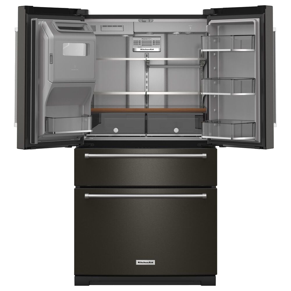 KitchenAid 26.2 Cu. Ft. French Door Refrigerator with Platinum Interior in Black Stainless Steel, , large