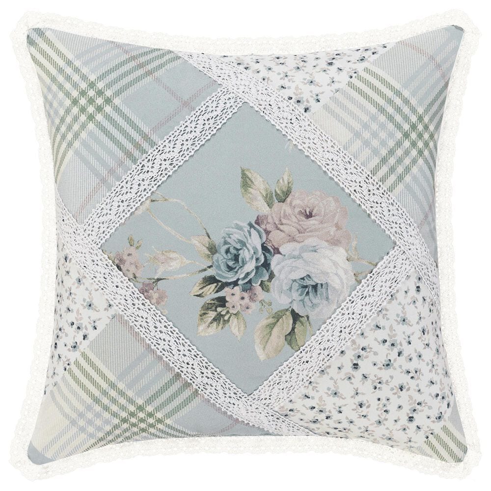 J. Queen New York Bungalow 16" Square Throw Pillow in Spa Blue, , large