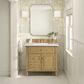 James Martin Vanities Lorelai 36" Single Vanity in Light Natural Oak with 3 cm Eternal Jasmine Pearl Quartz Top, , large
