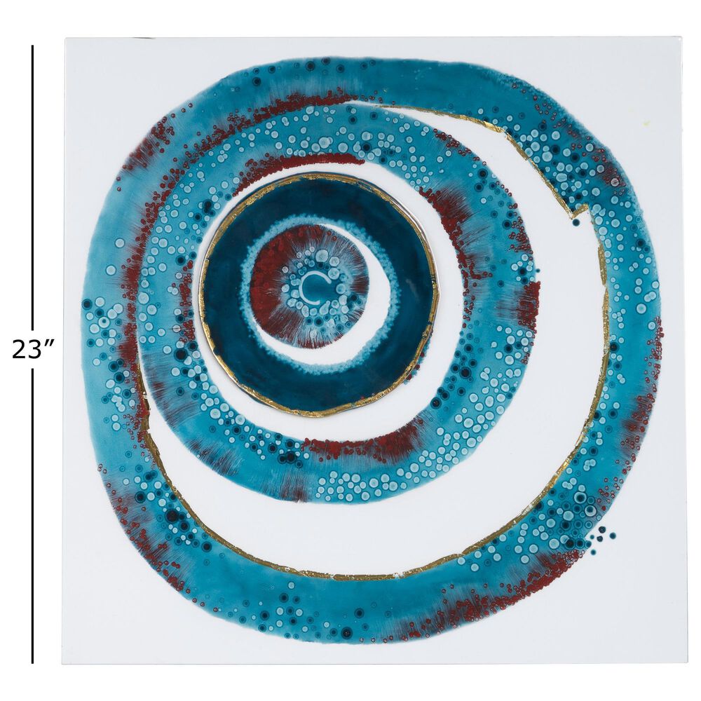 Maple and Jade 24&quot; x 24&quot; Wall Decor in Blue, White and Brown, , large