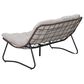Hearth and Haven Outdoor Glider Loveseat with Cushion and Brown Wicker in Gray, , large