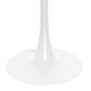 Leisuremod LeisureMod Bristol Dining table, White Base with 27 Round Dark Walnut MDF top, , large