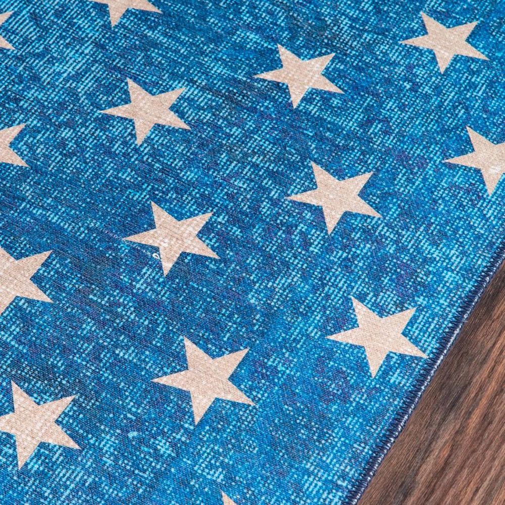 Momeni District DIS-7 3&#39; 3&quot; x 5&#39; Blue Area Rug , , large