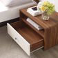 Modway Transmit 1 Drawer and Shelf Wall Mount Nightstand in Walnut White, , large