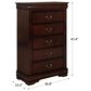 Crown Mark Louis Philip 5 Drawer Chest in Cherry, , large