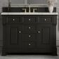 James Martin Vanities Brookfield 48" Single Bathroom Vanity in Black Onyx with 3 cm Victorian Silver Silestone Top, Rectangle Sink and FreePower Wireless Charger, , large