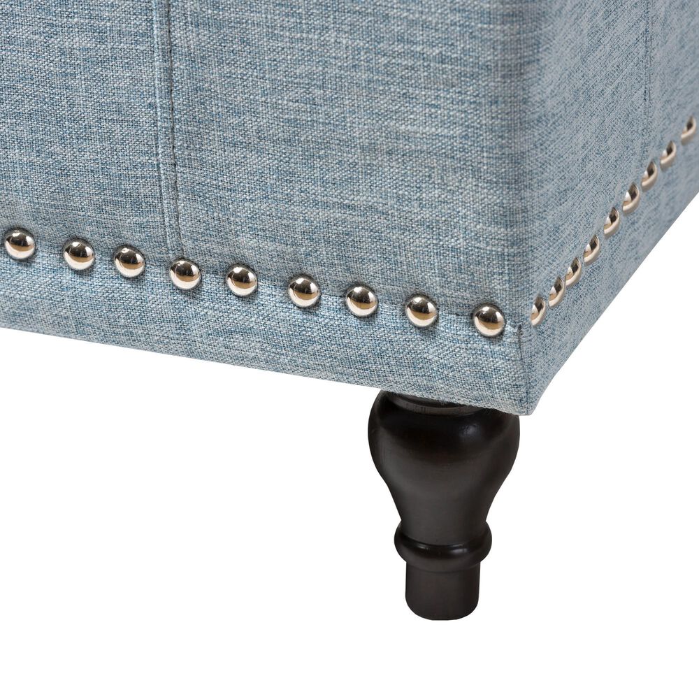 Baxton Studio Kaylee Storage Ottoman Bench in Light Blue, , large