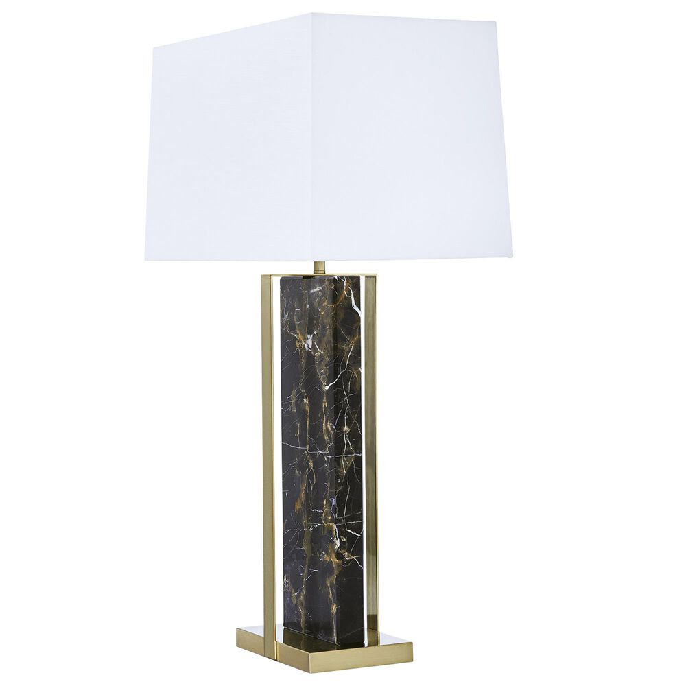 Ashley Neonish Marble Table Lamp in Black and Gold, , large