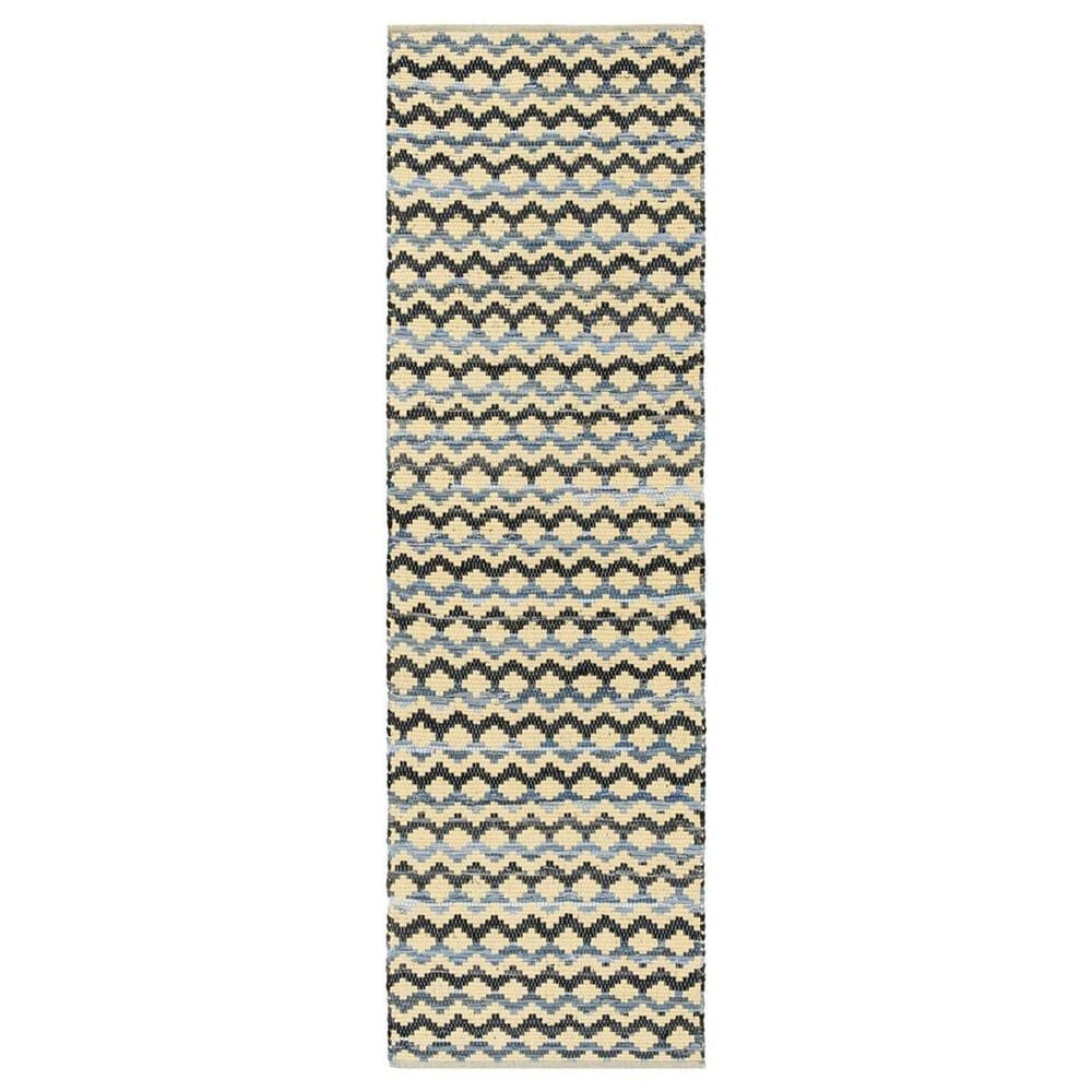 Safavieh Montauk 2"3" x 8" Gold, Blue and Black Runner, , large