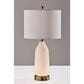 Adesso Freya Table Lamps with USB in Antique Brass and White (Set of 2), , large
