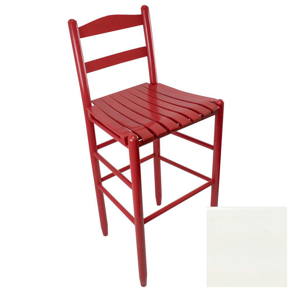 Lakeside Penrose Ladderback Barstool in White, , large