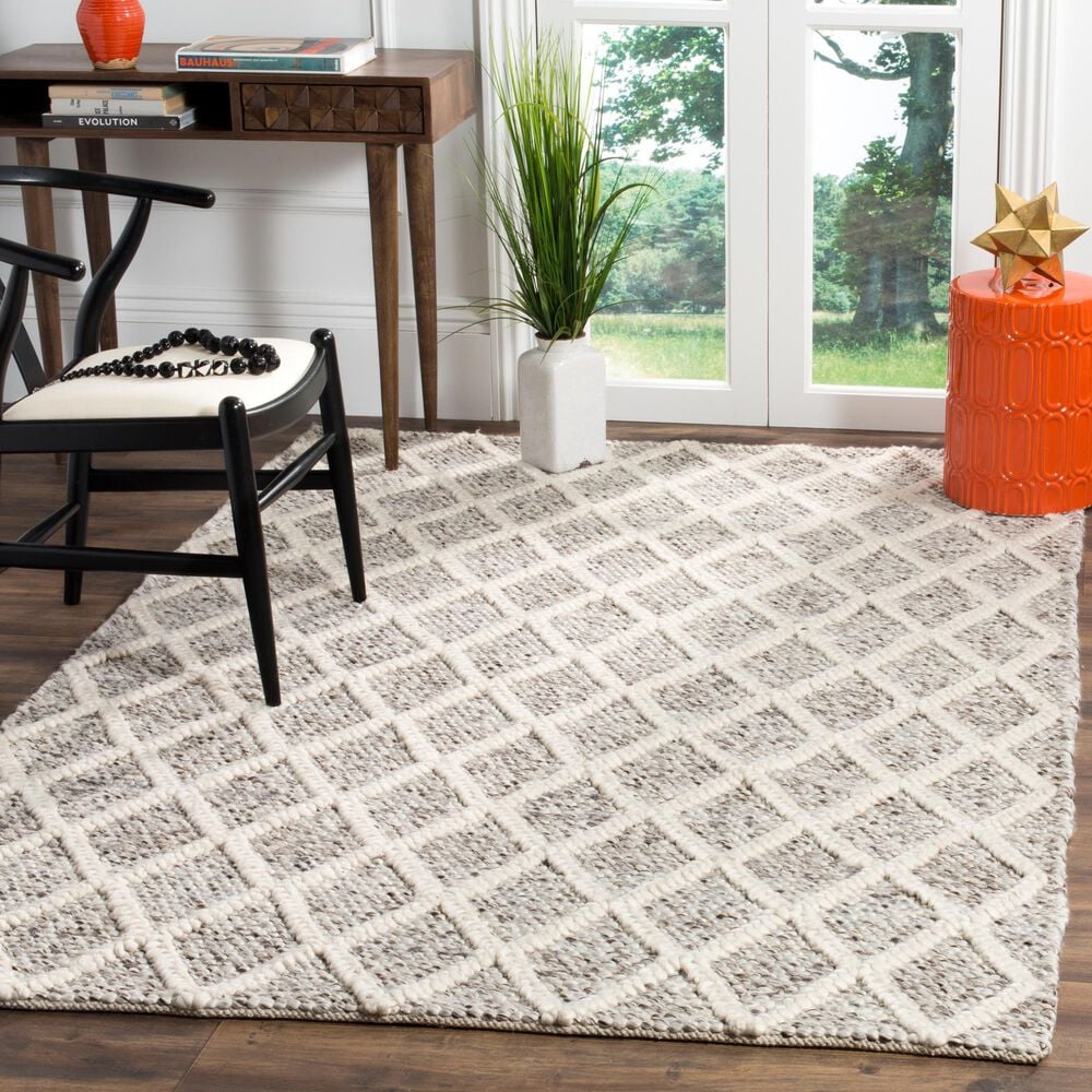 Safavieh Natura NAT711A 5&#39; x 8&#39; Ivory and Stone Area Rug, , large
