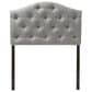 Baxton Studio Myra Twin Upholstered Panel Headboard in Grey, , large