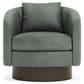 Bernhardt Camino Leather Swivel Chair in Green, , large