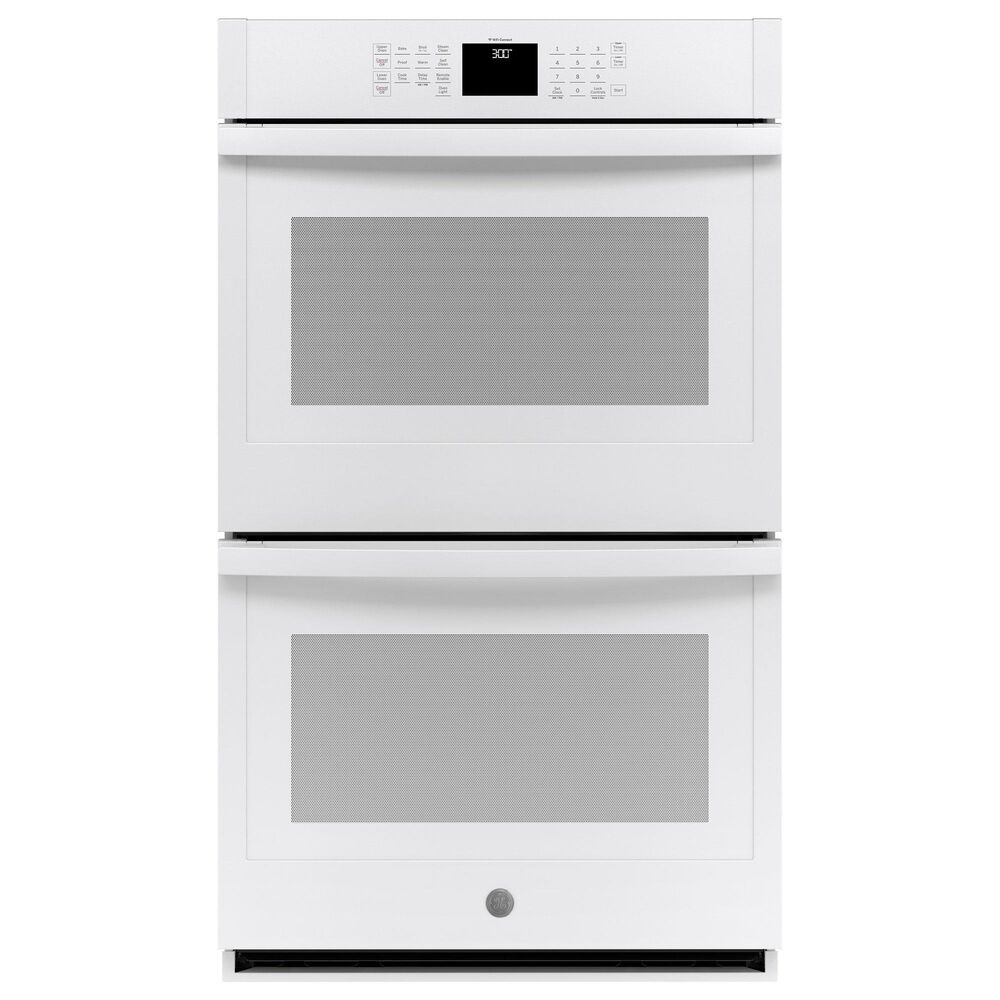 GE Appliances 30" Smart Built-In Self-Clean Double Wall Oven with Never-Scrub Racks in White, , large