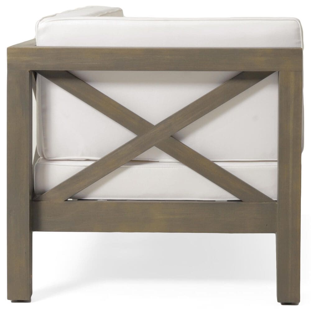 Hearth and Haven Brava 4-Piece Outdoor Sectional Set in White, , large
