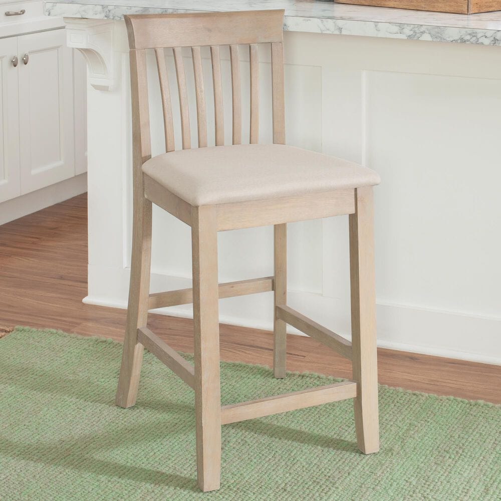 Linon Home Decor Torino Craftsman Counter Stool in Grey Wash, , large
