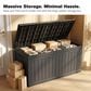 HOMLUX 260-Gallon Outdoor Storage Deck Box with Easy-Lift System in Black, , large