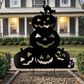 The Gerson Company 35.16" Halloween Pumpkin Yard Stake in Black, , large