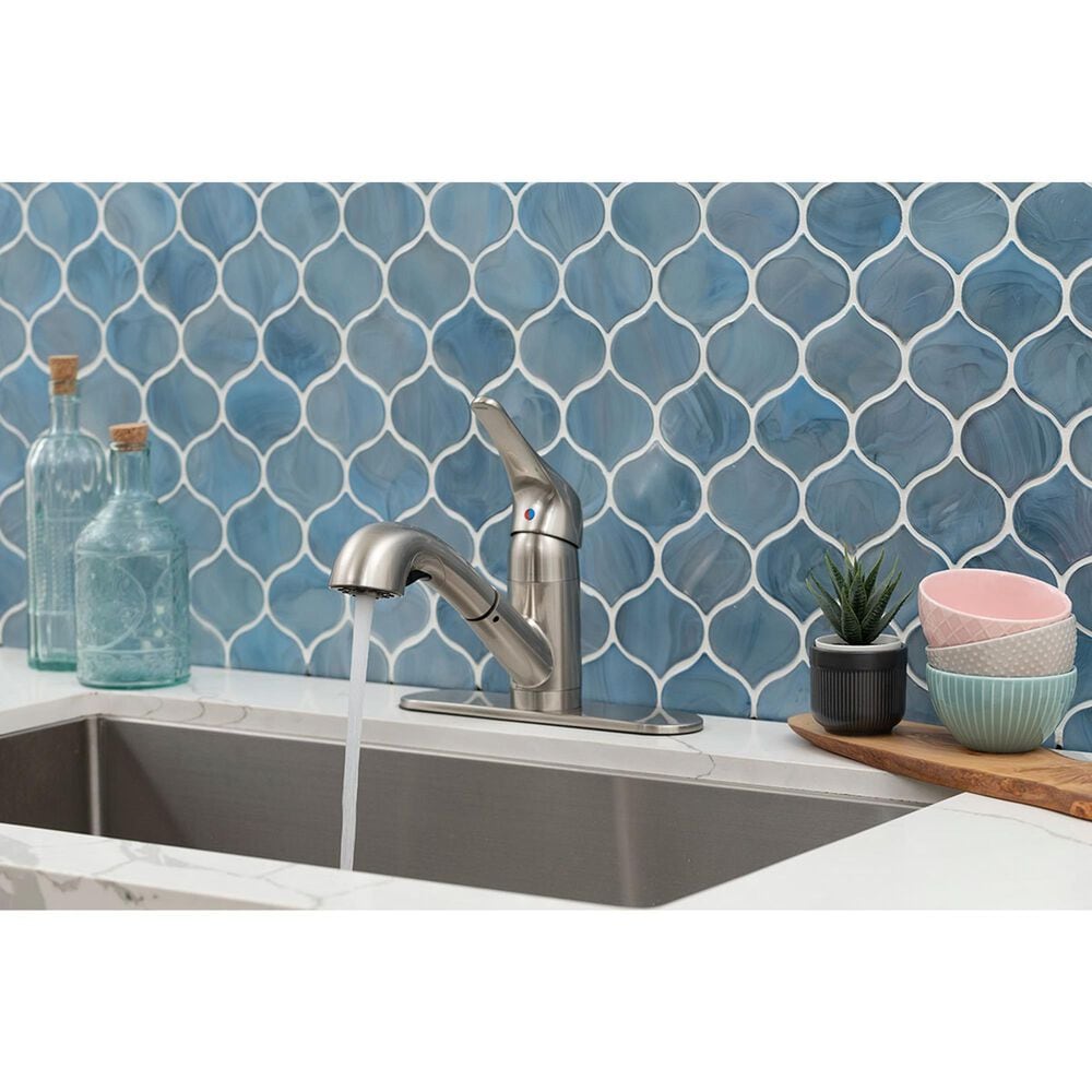 MS International Pull-Out Sprayer Kitchen Faucet in Brushed Nickel, , large