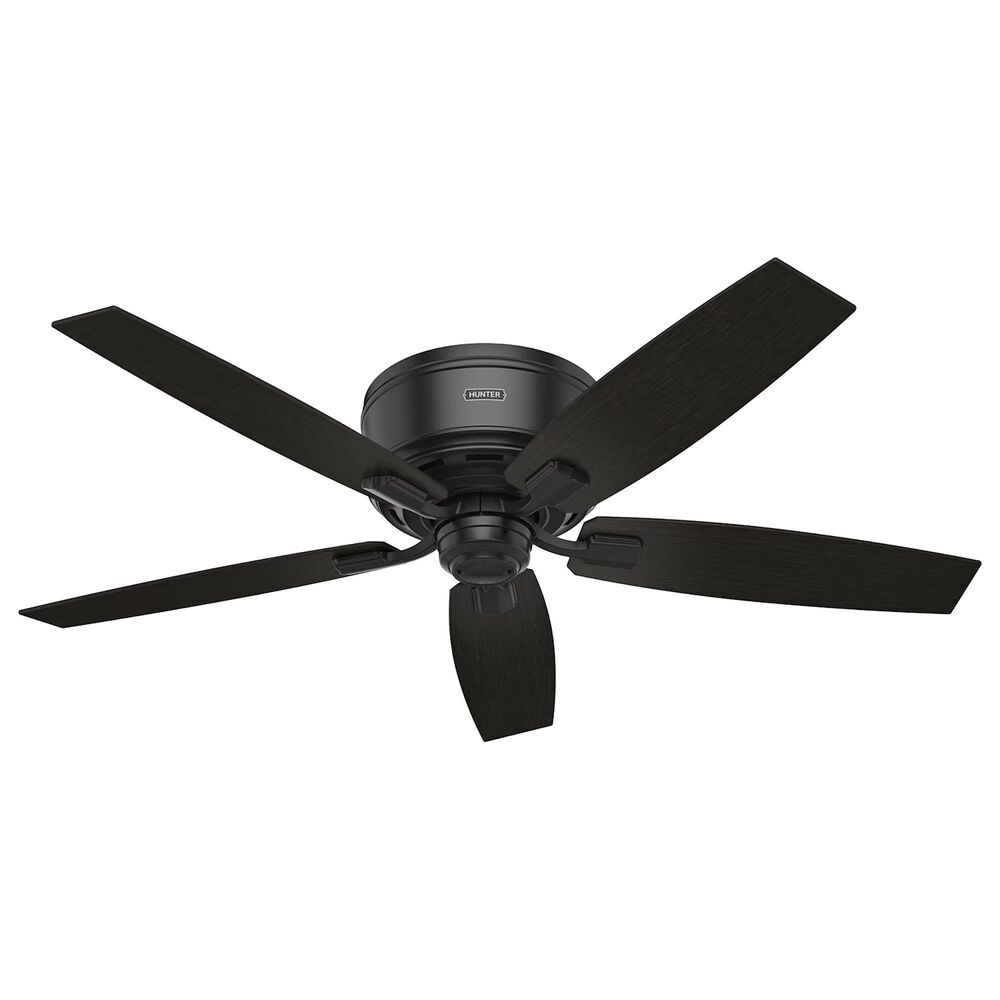 Hunter Bennett Low Profile 52&quot; Ceiling Fan with Light in Matte Black, , large