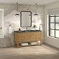 James Martin Vanities Breckenridge 60" Single Bathroom Vanity in Light Natural Oak with 3 cm Charcoal Soapstone Quartz Top and Rectangular Sink, , large