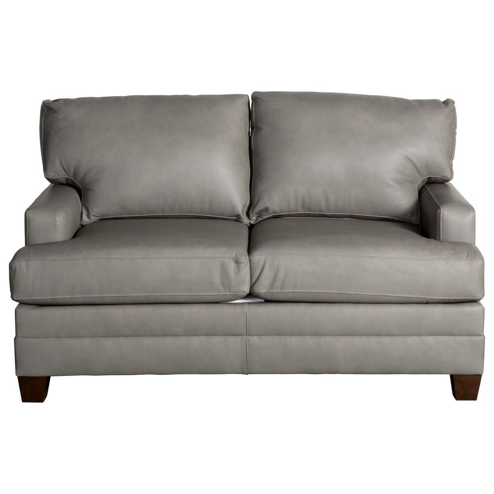 Bassett Profiles3 Thin Track Arm Leather Loveseat, , large