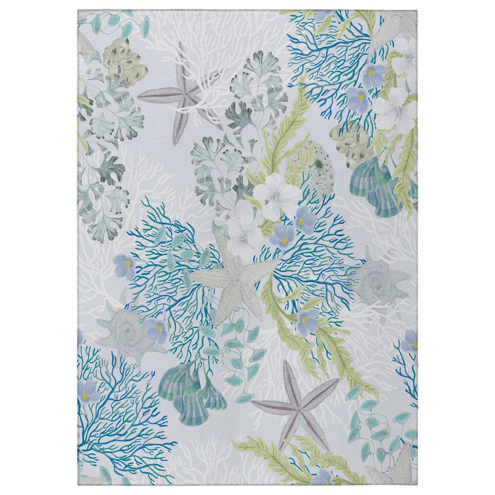 Dalyn Rug Company Seabreeze 3" x 5" Silver Indoor/Outdoor Area Rug, , large