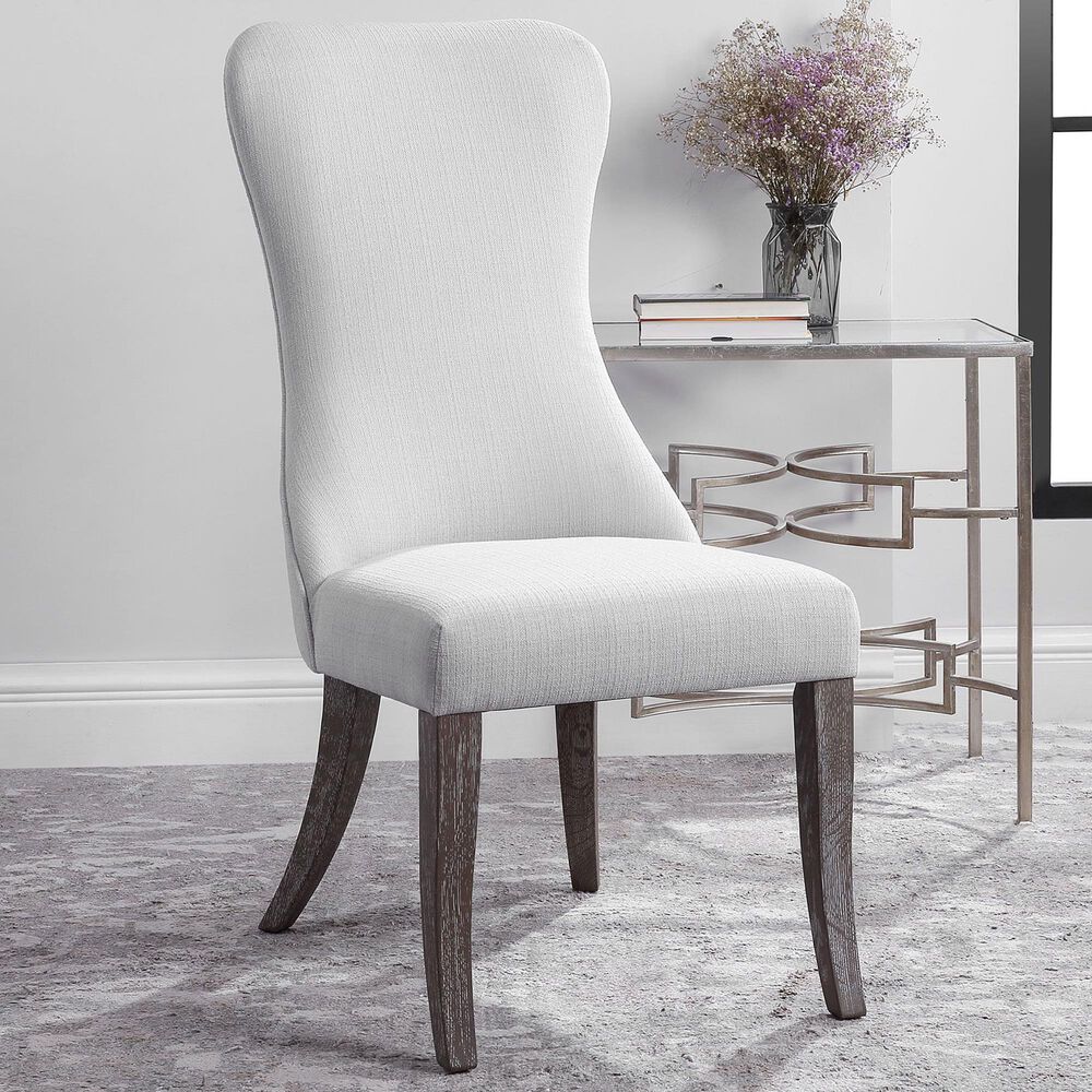 Uttermost Caledonia Armless Chair in White, , large