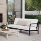 Linon Home Decor Holland Outdoor Sofa with White Cushions in Black, , large