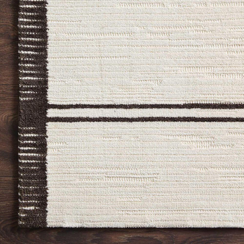 Magnolia Home Logan 2&#39;3&quot; x 3&#39;9&quot; White and Mocha Area Rug, , large