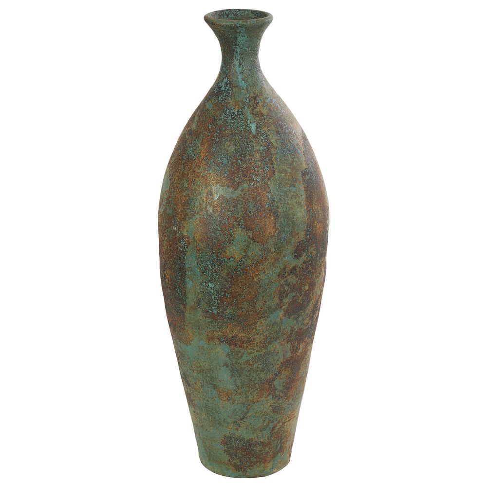 Maple and Jade 31" Antique Style Decorative Vase in Weathered Green, , large