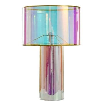 Flair Industries Margot Pink Glass Table Lamp, , large