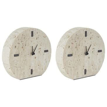 Ashley Donfordson Table Clock in Beige and Black (Set of 2), , large