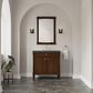 James Martin Kinnsden 36" Single Bathroom Vanity in Sable Oak with 3 cm Parisien Bleu Silestone Top and Rectangular Sink, , large