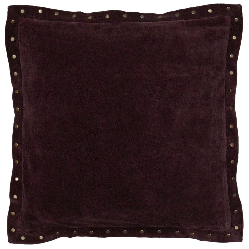 Rizzy Home 18" x 18" Down Pillow in Solid Dark Red, , large