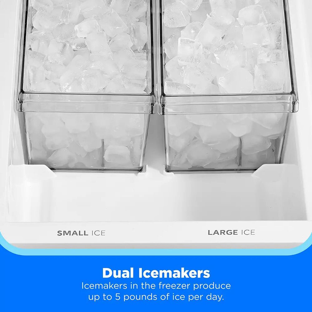 Midea 27 Cu. Ft. Counter-Depth French Door Refrigerator with AutoFill Water Pitcher in Stainless Steel, , large