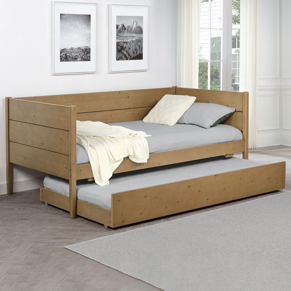 Coaster Calinda Twin Daybed with Trundle in Warm Natural Brown, , large