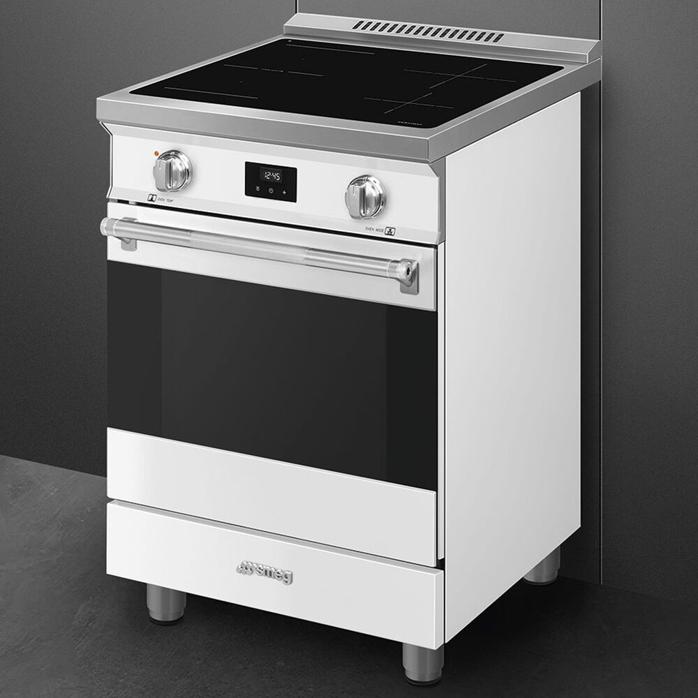 SMEG Professional 24" Induction Electric Range in Matte White, , large