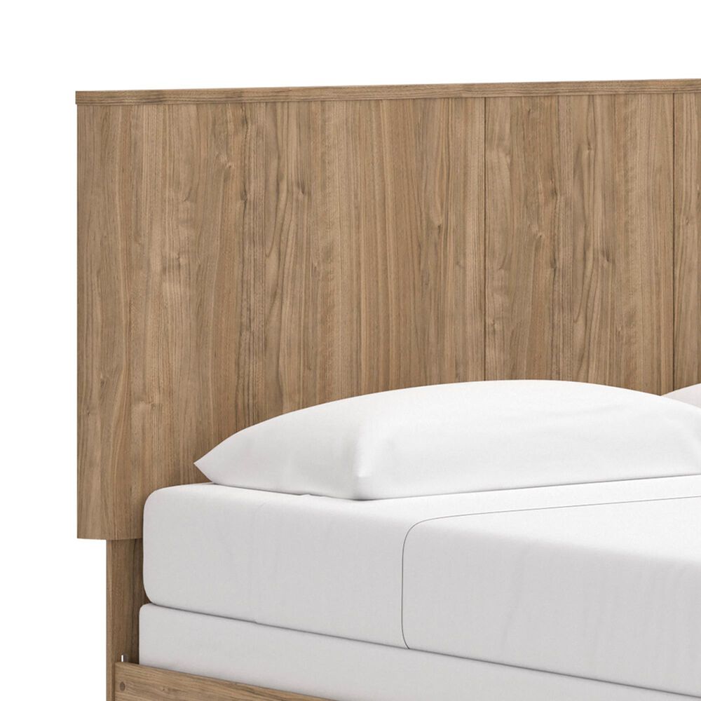 Ashley Gramburg King Panel Bed in Warm Brown, , large